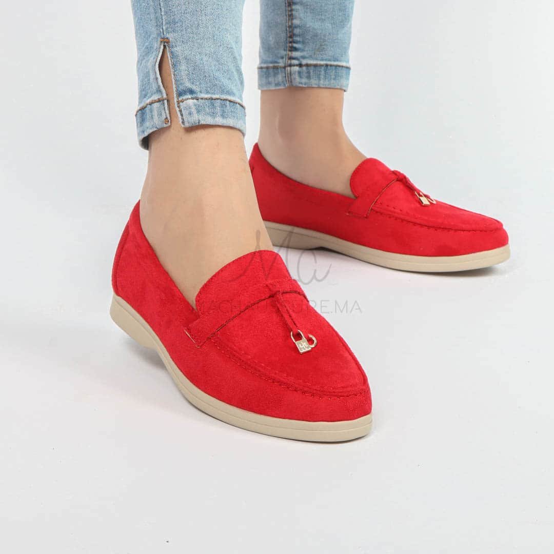 OPERA - Mocassins en Rouge.