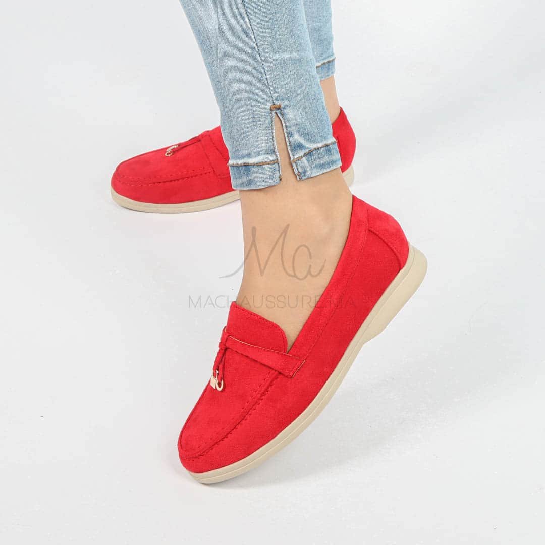 OPERA - Mocassins en Rouge.