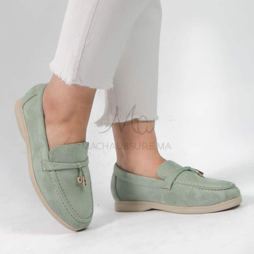 OPERA – Mocassins en Vert Clair.