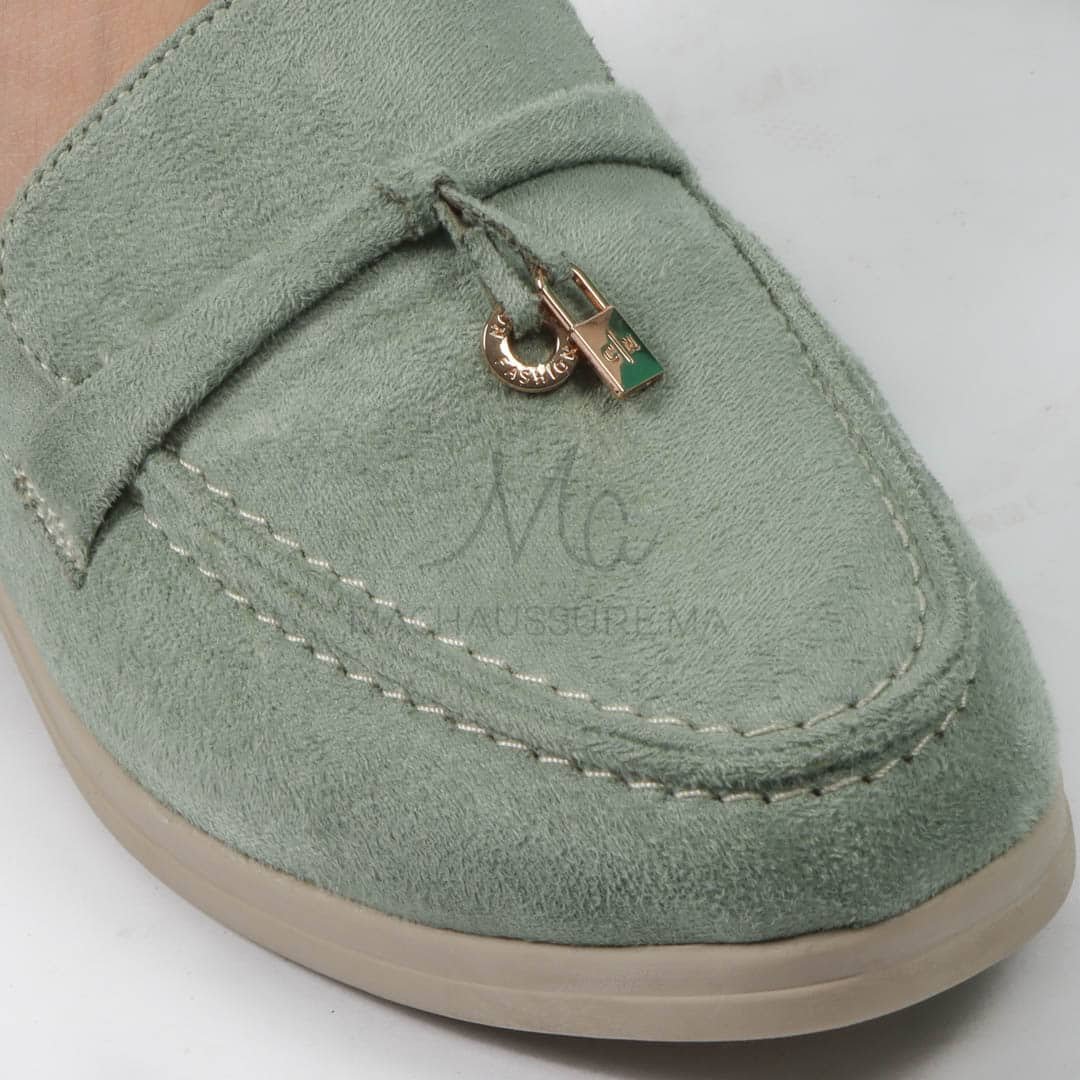 OPERA – Mocassins en Vert Clair.
