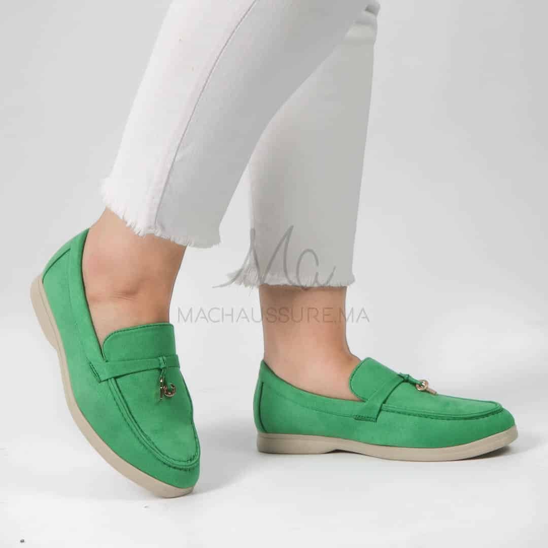 OPERA – Mocassins en Vert Royal.