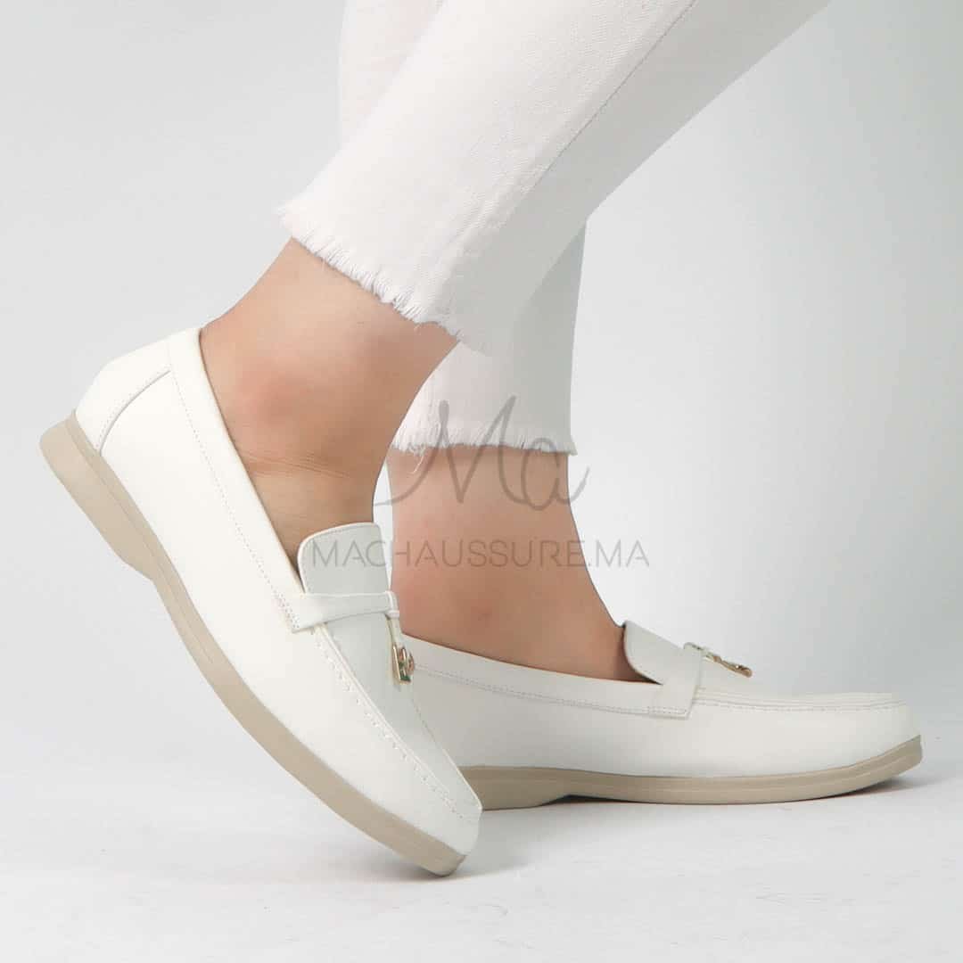 OPERA – Mocassins en Blanc.