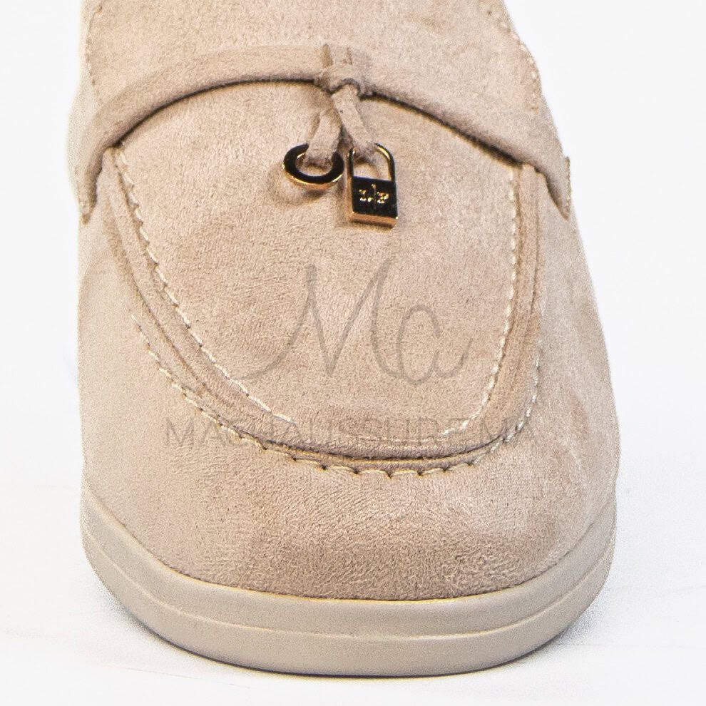 Loafer Elite - Mules Femme en Beige.