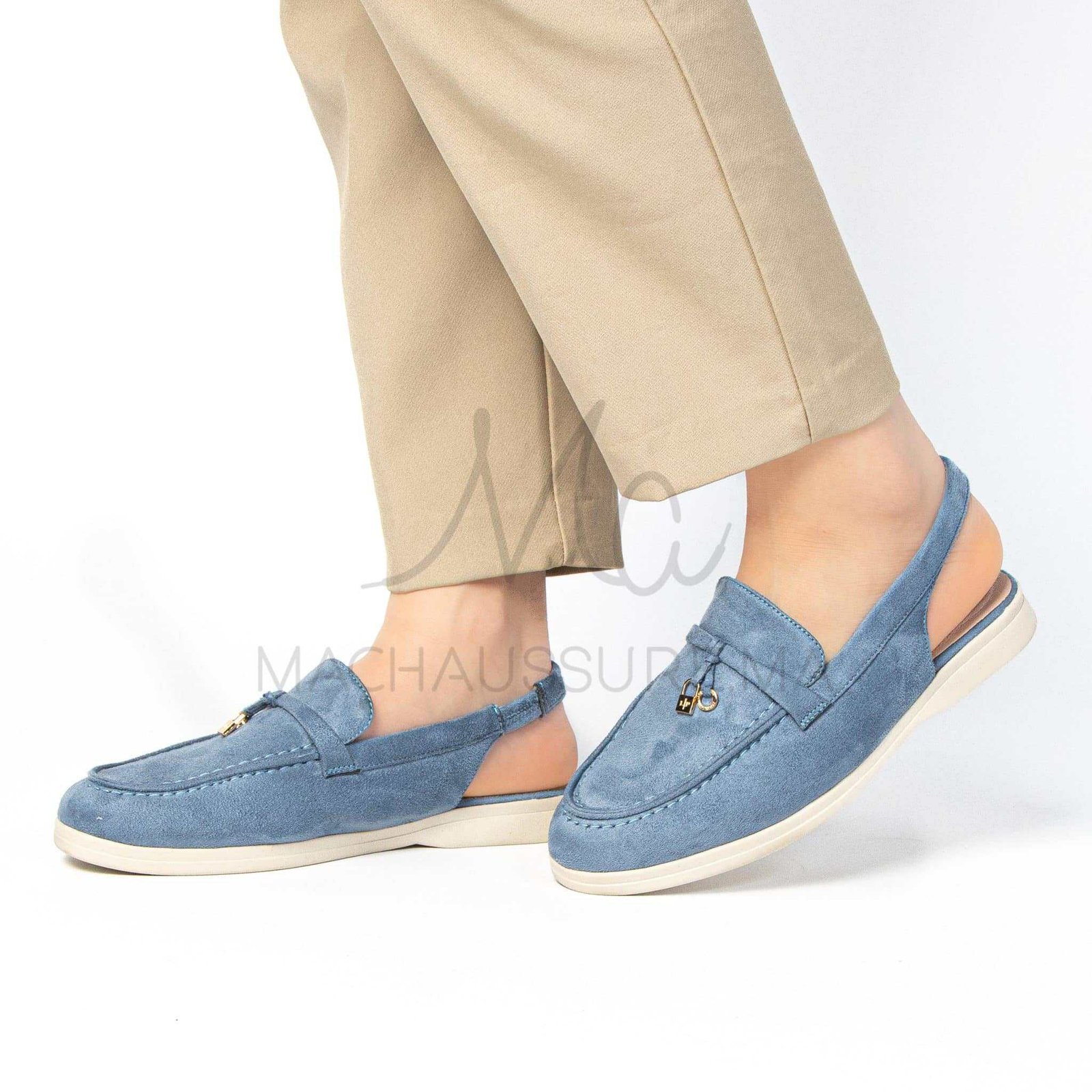 Loafer Elite - Mules Femme en Bleu ciel.