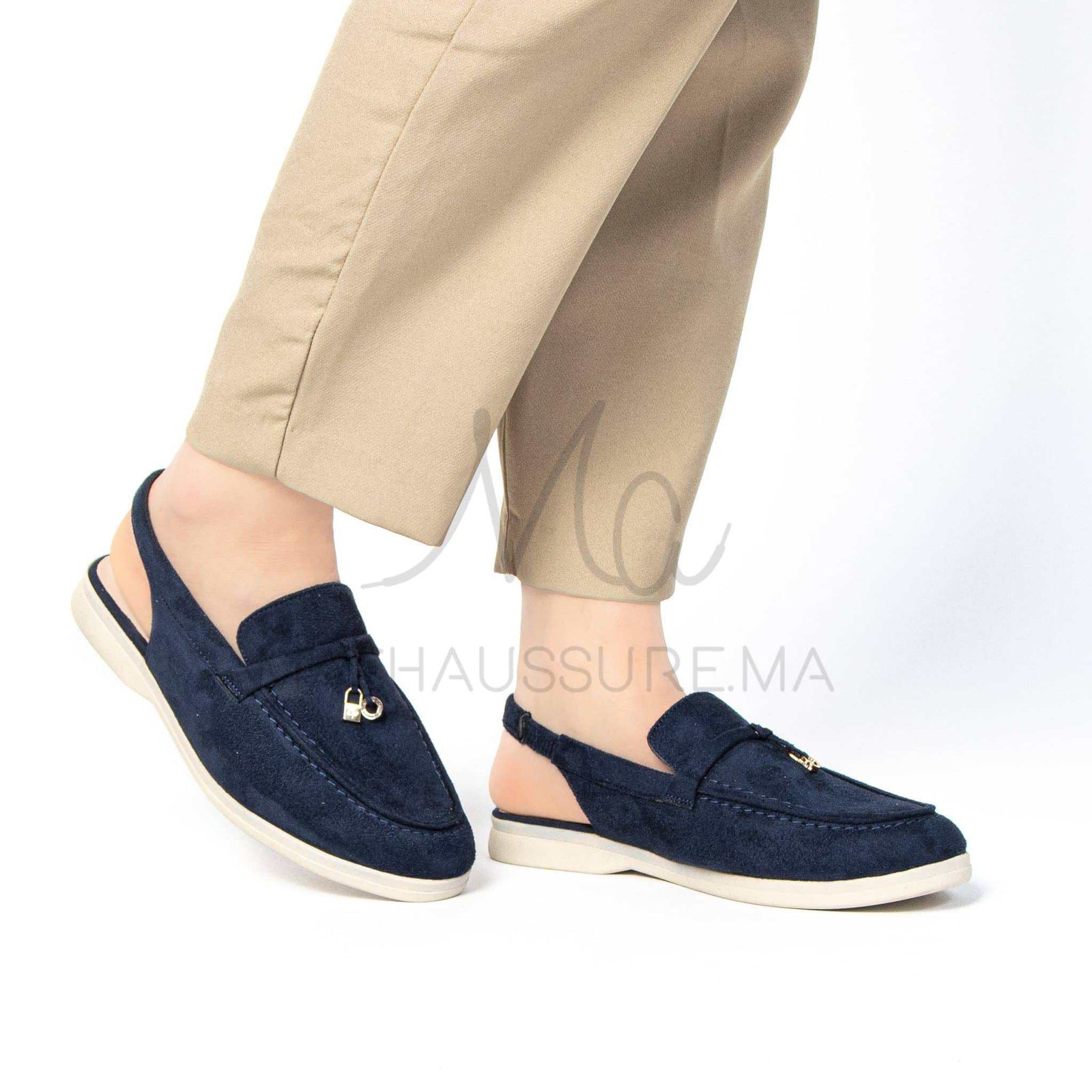 Loafer Elite - Mules Femme en Bleu Marine.