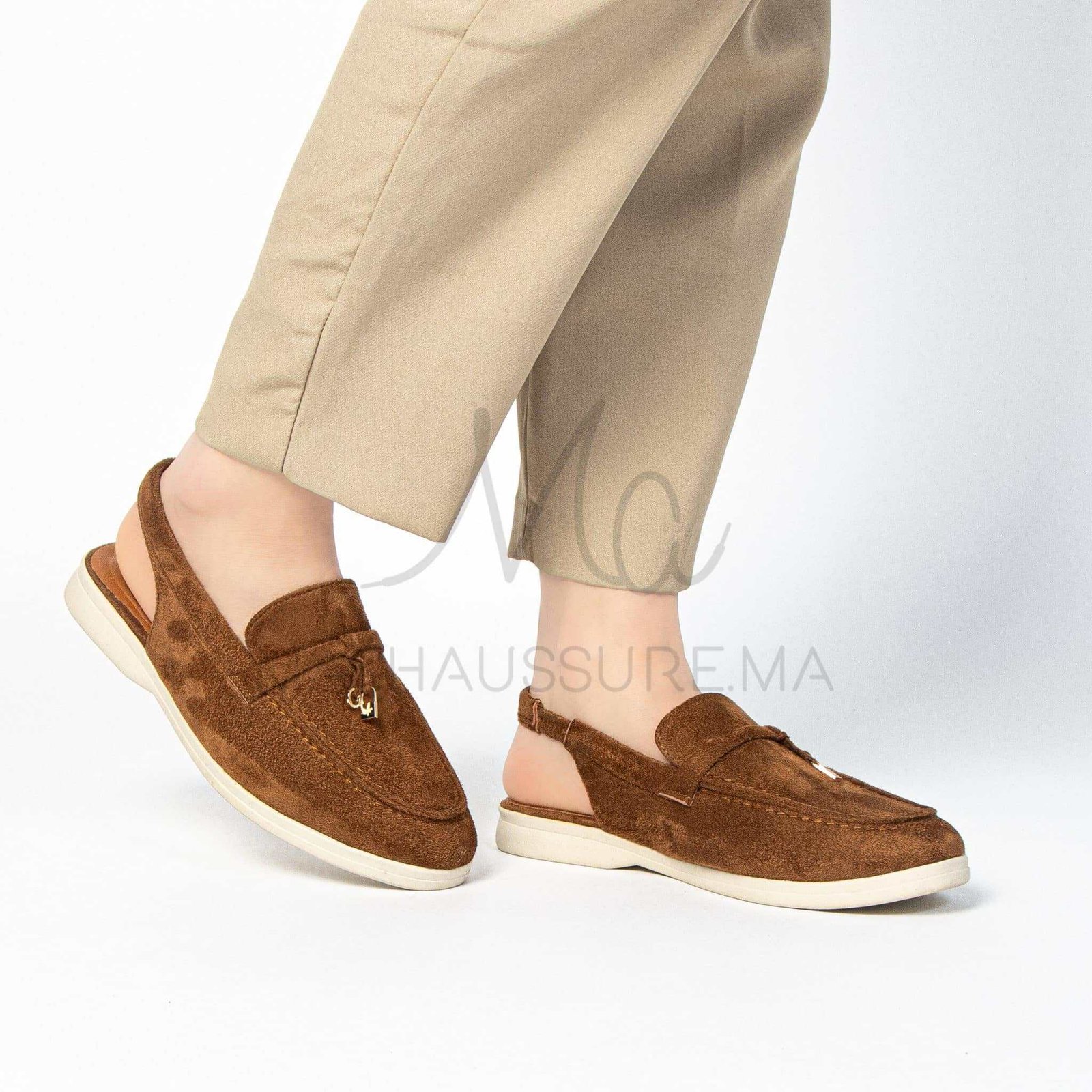 Loafer Elite - Mules Femme en Tabac.