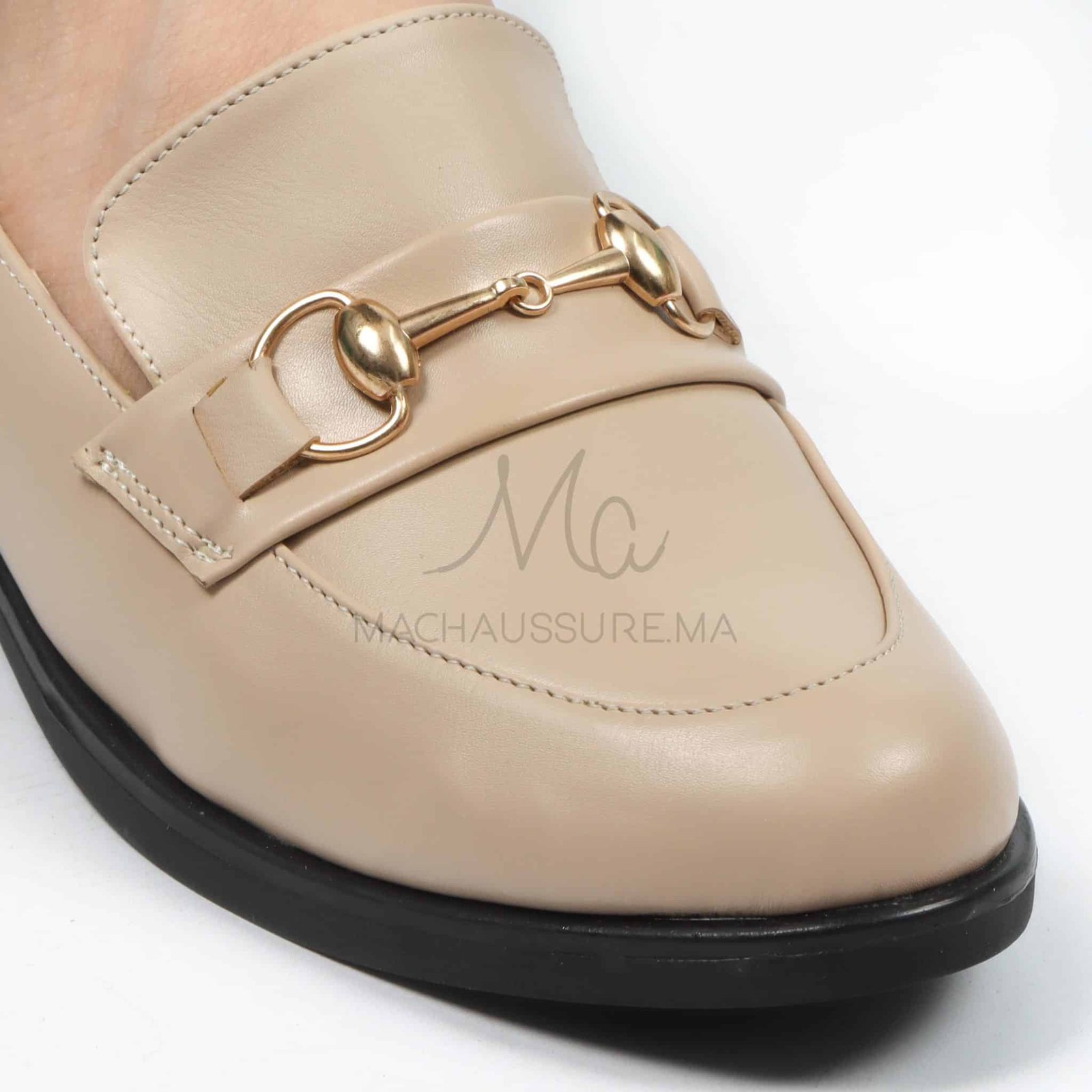 Lucky - Mocassins Femmes en Beige.