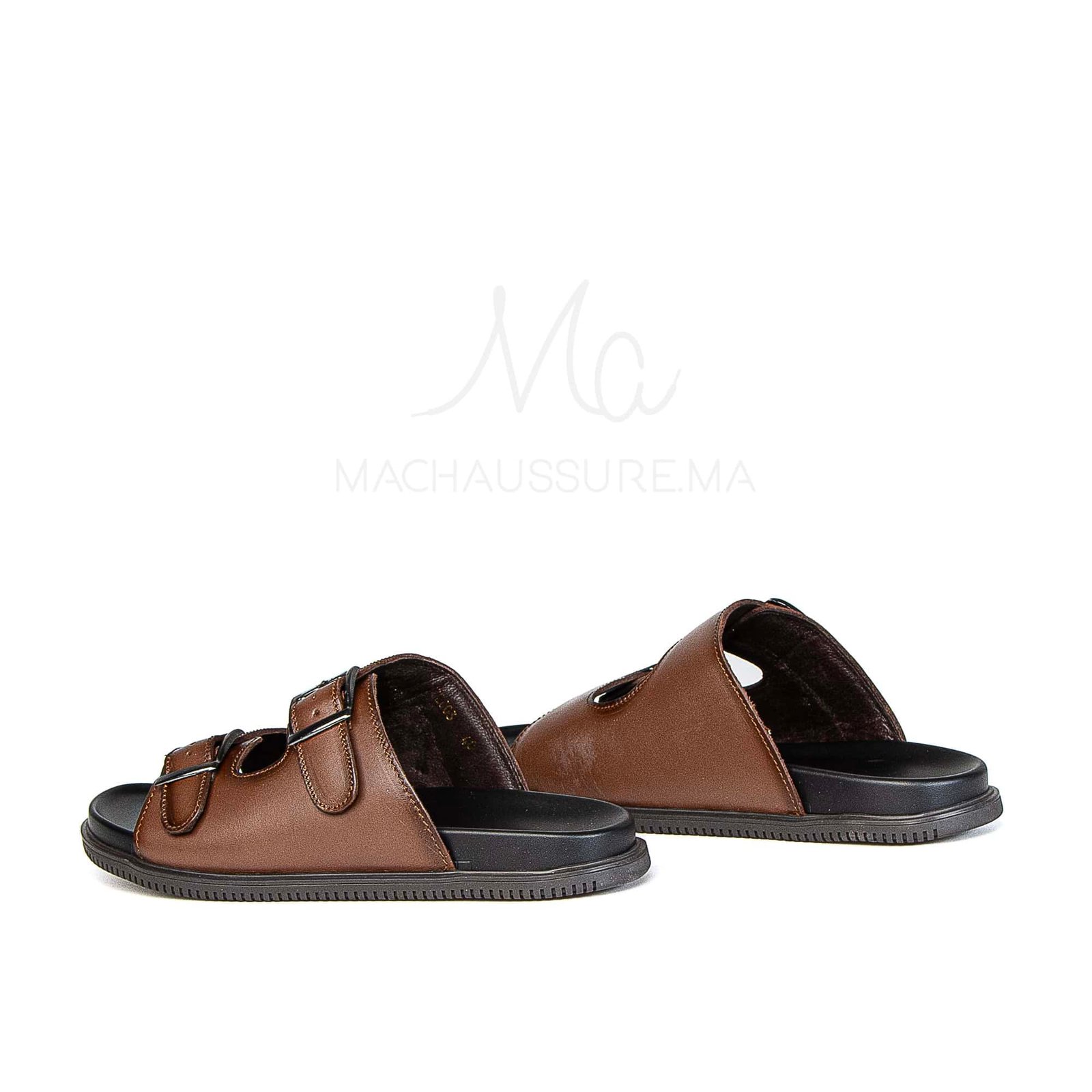 Dune Walker - Sandales Hommes en Cuir Tabac.