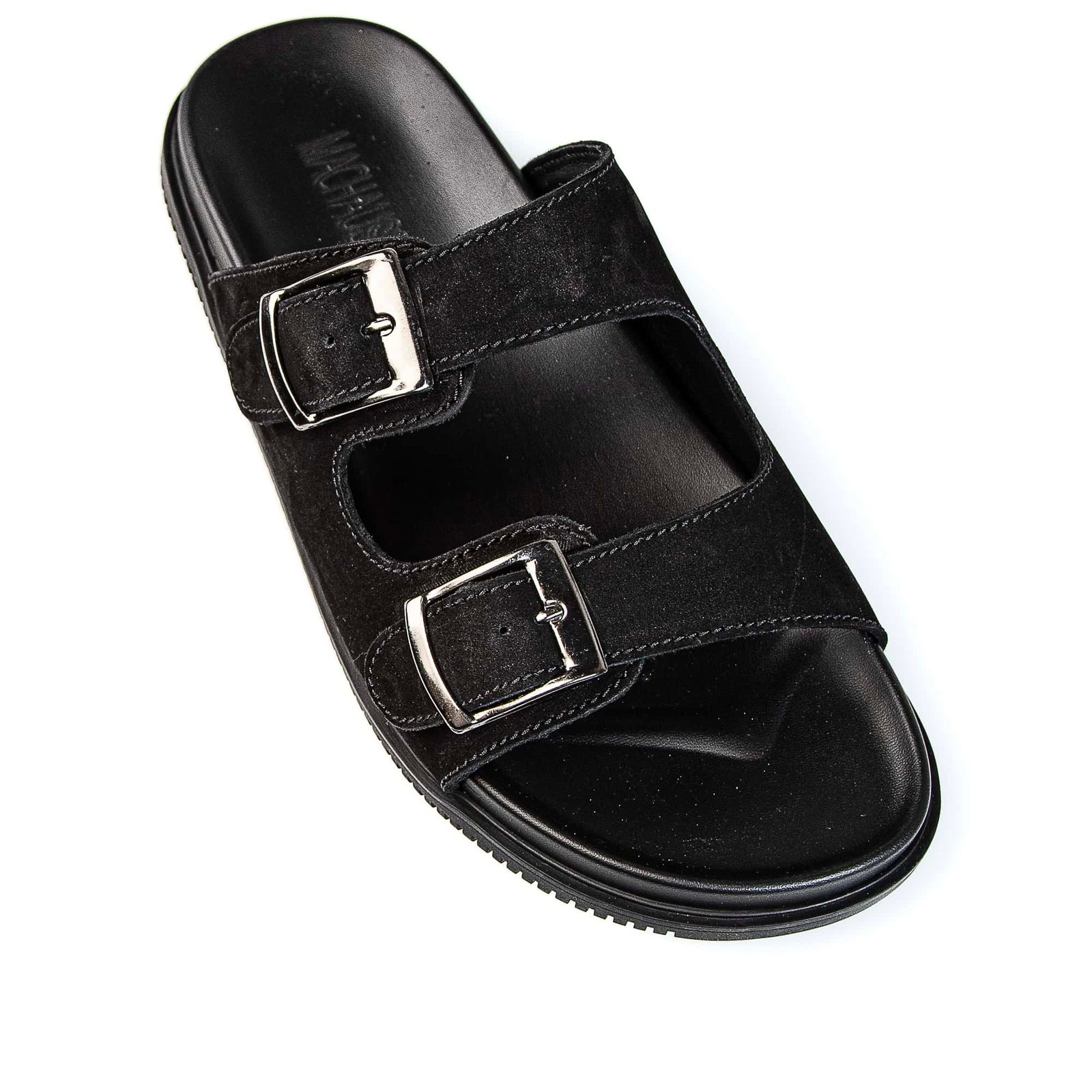 Dune Walker - Sandales Hommes en Nubuck Noir.
