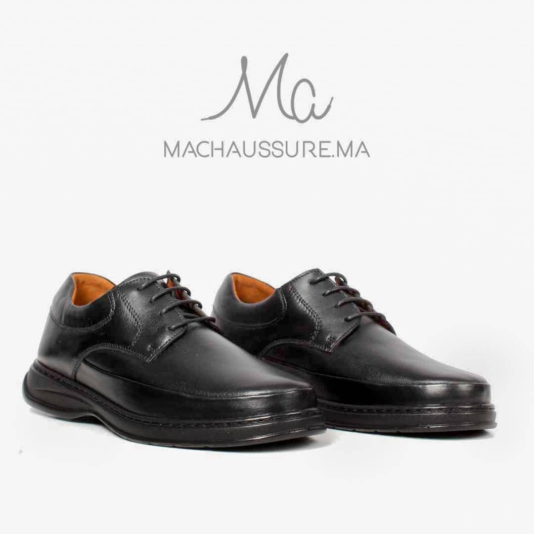 Ultra confort 100% en Cuir - Noir.