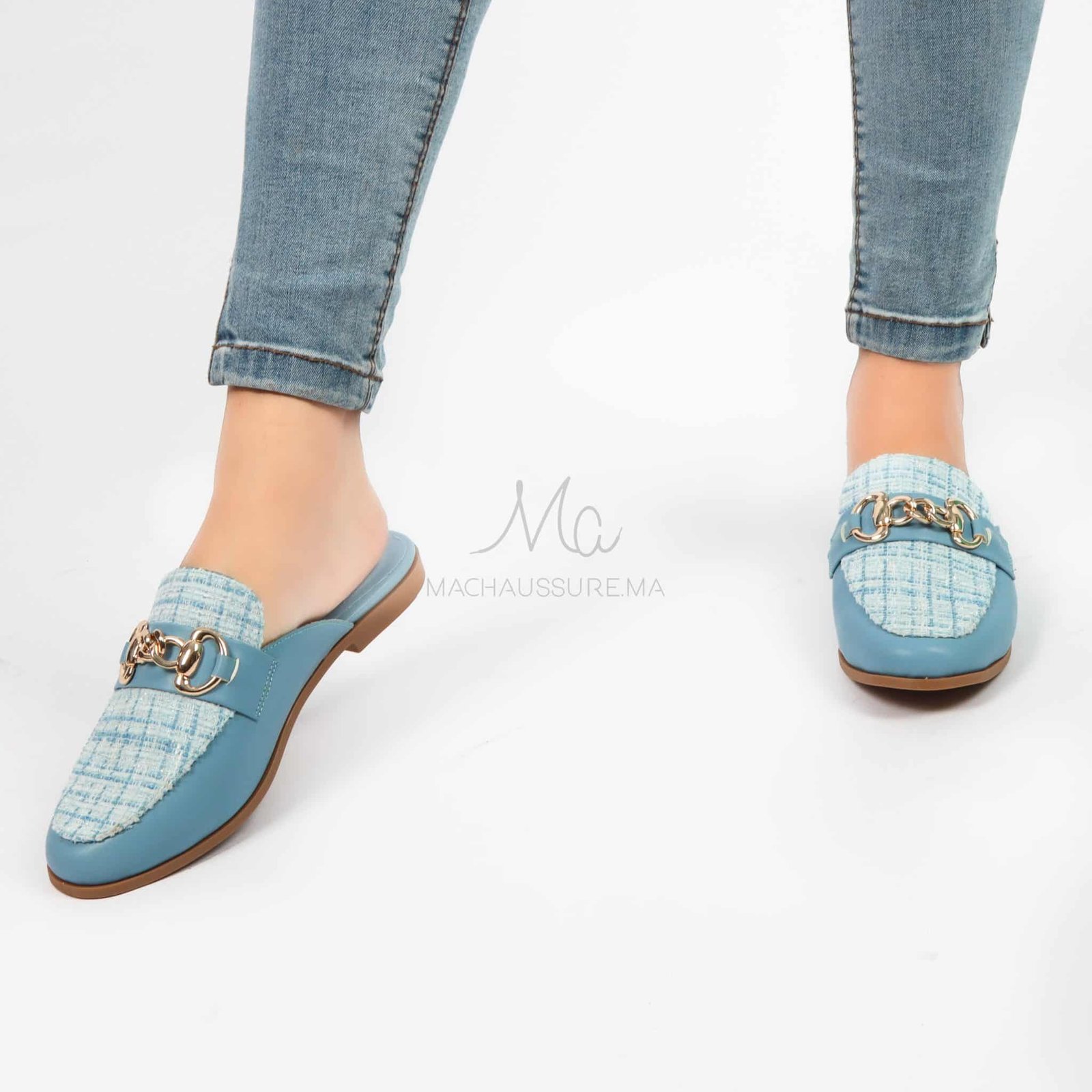 Odette - Mules en Bleu Ciel.