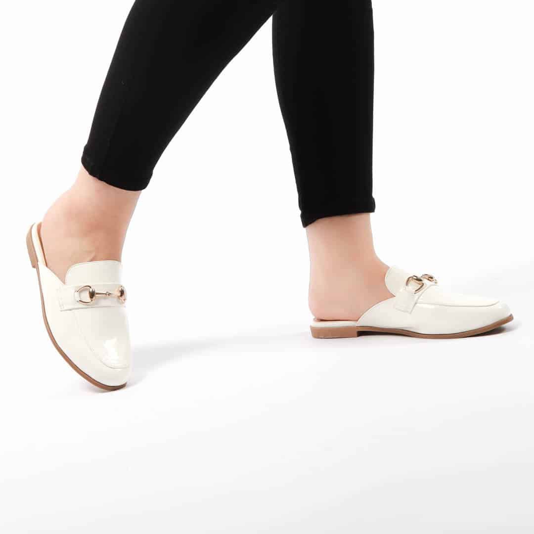 JADE – Mules Femmes en Blanc.