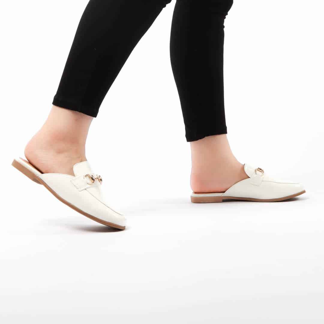 JADE – Mules Femmes en Blanc.
