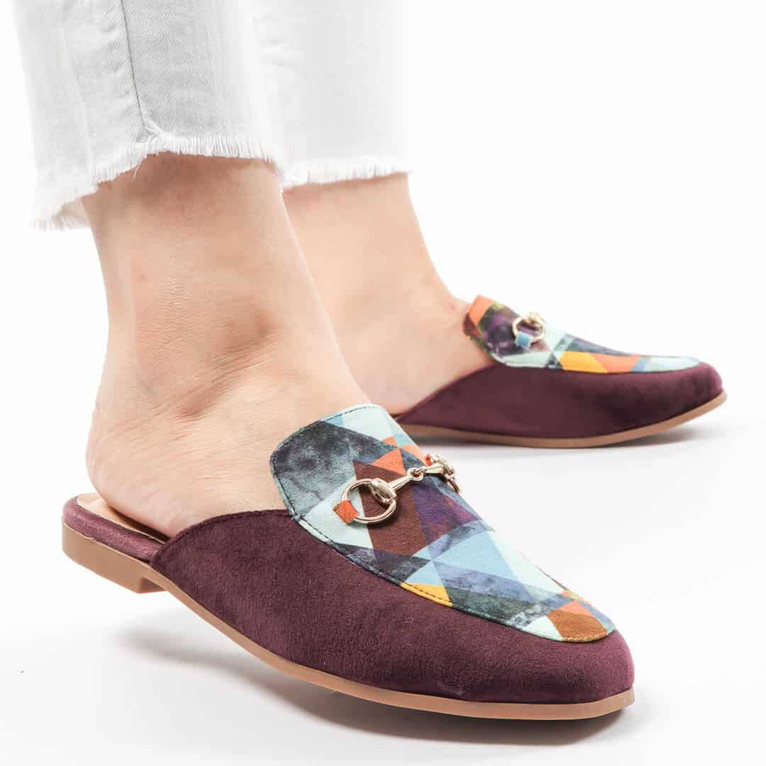 Tulipe – Mules Femmes en Mauve.