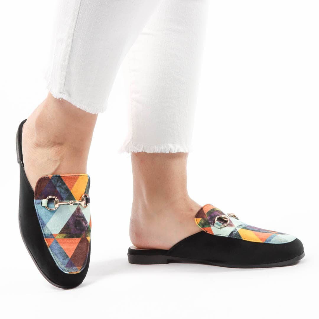 Tulipe – Mules Femmes en Noir.