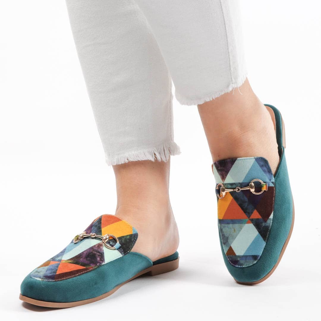 Tulipe – Mules Femmes en Vert.