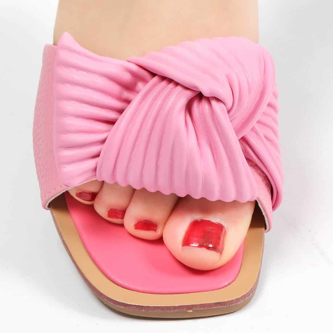 Ailes – Sandales plates en Fuchsia.
