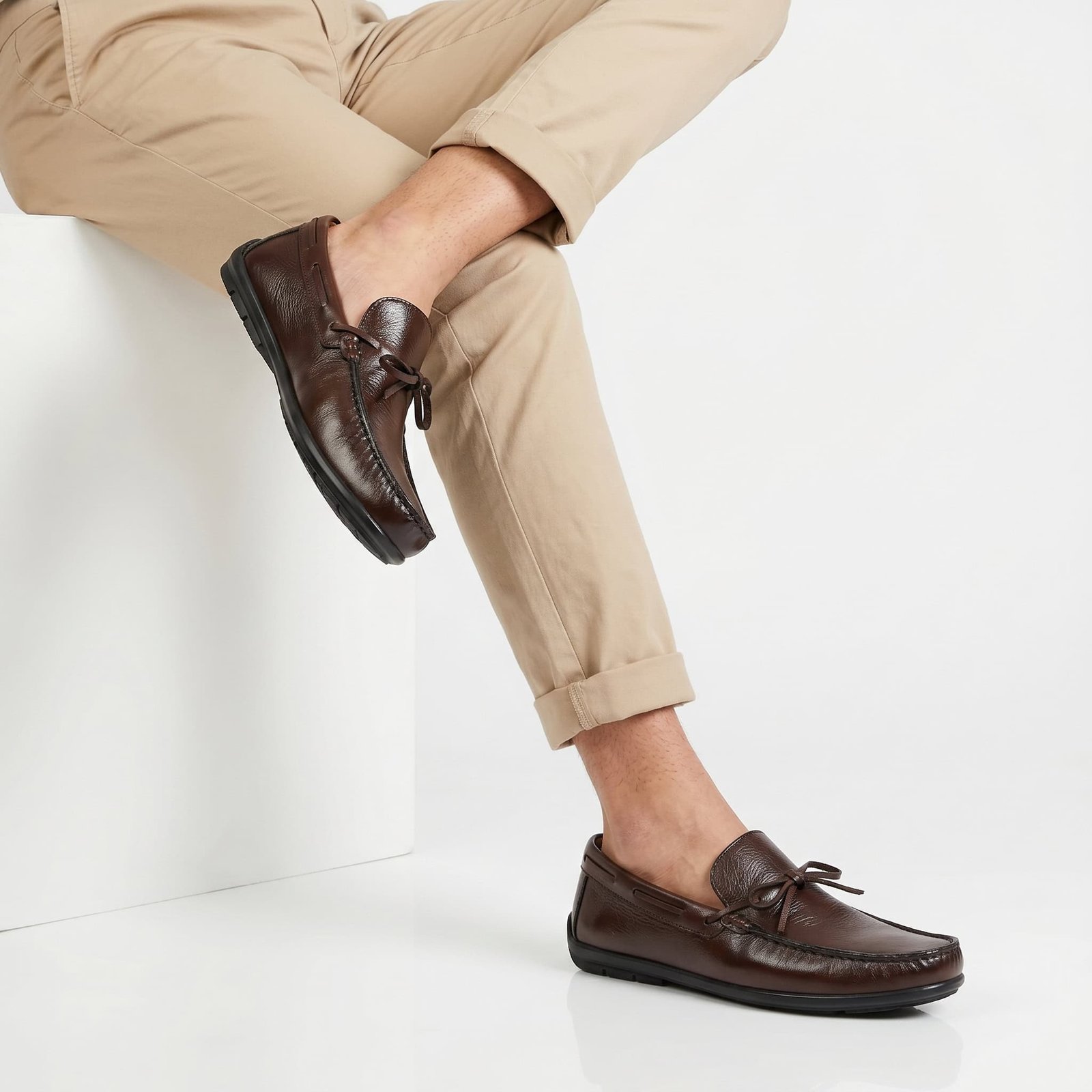 Absolu – Mocassins Hommes en Marron.