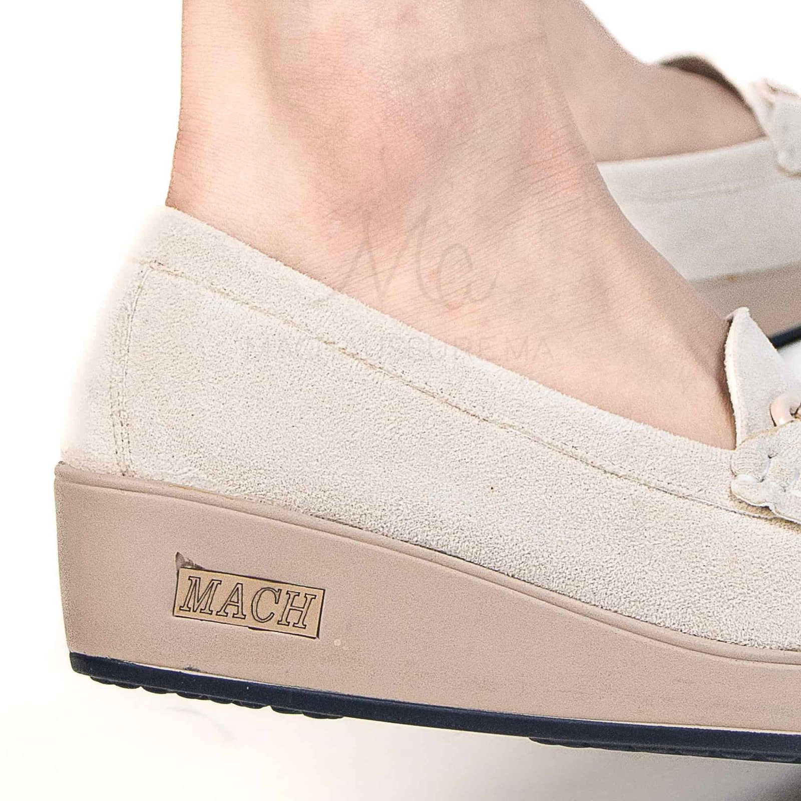 Mocassin compensé femme en Beige.