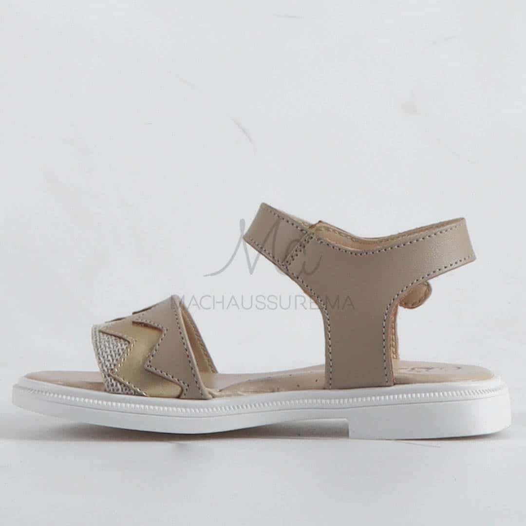 Chloé - Sandales fille en Beige.