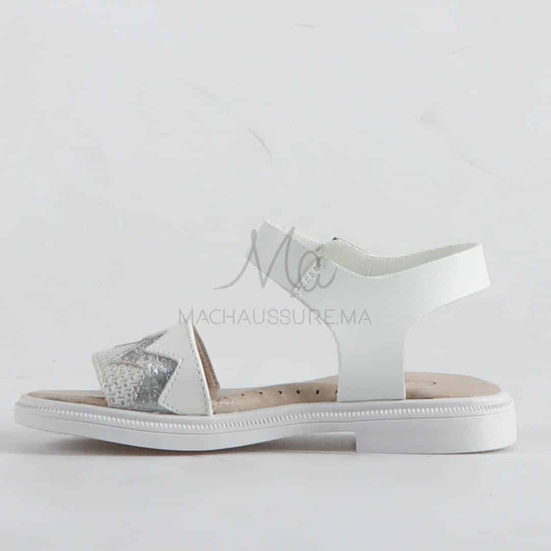 Chloé - Sandales fille en Blanc.