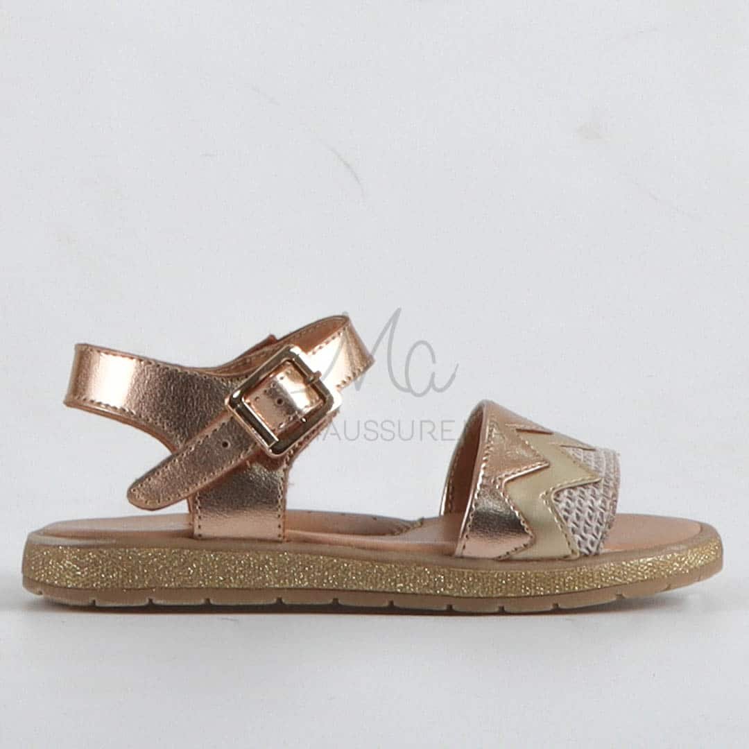 Chloé - Sandales fille en Bronze.