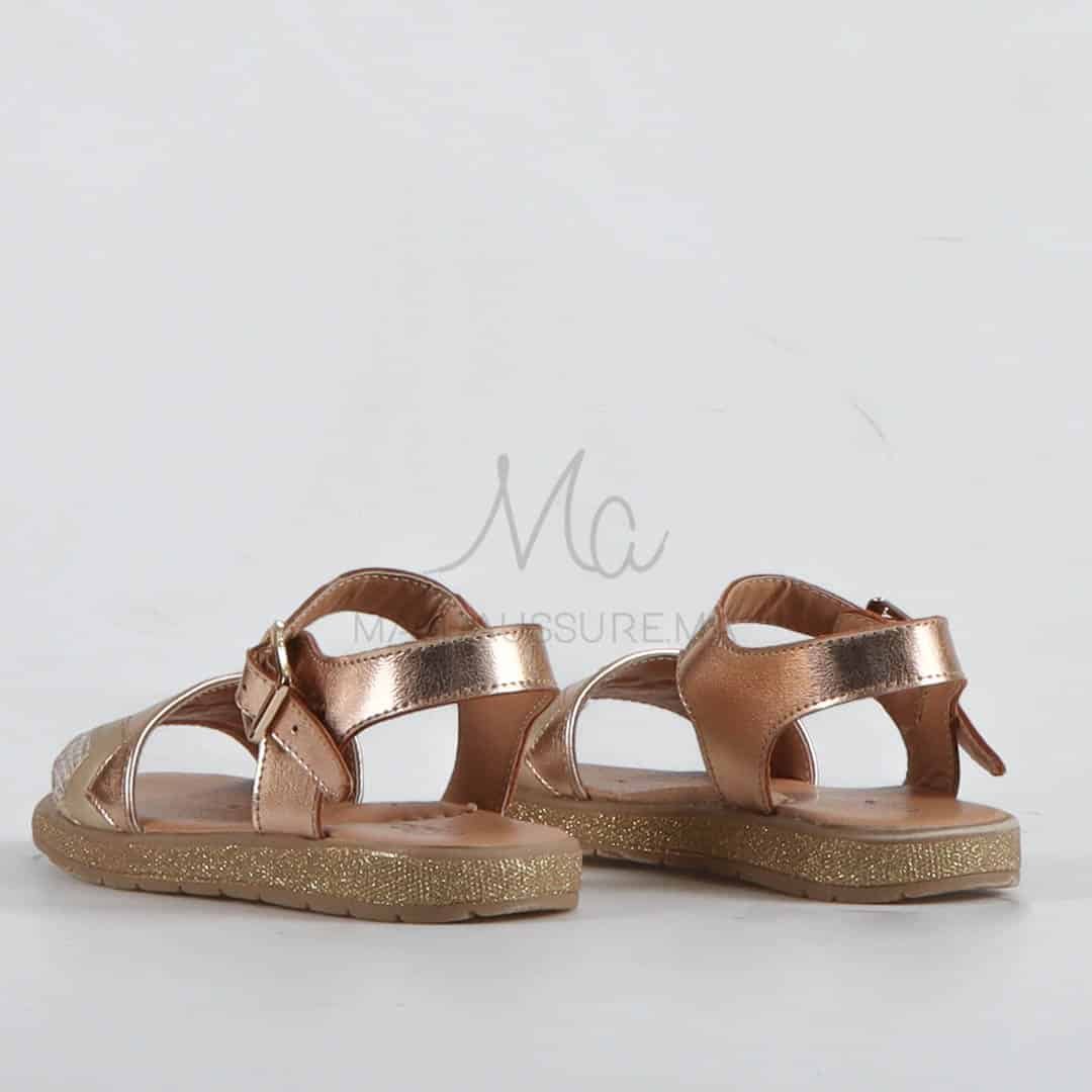 Chloé - Sandales fille en Bronze.