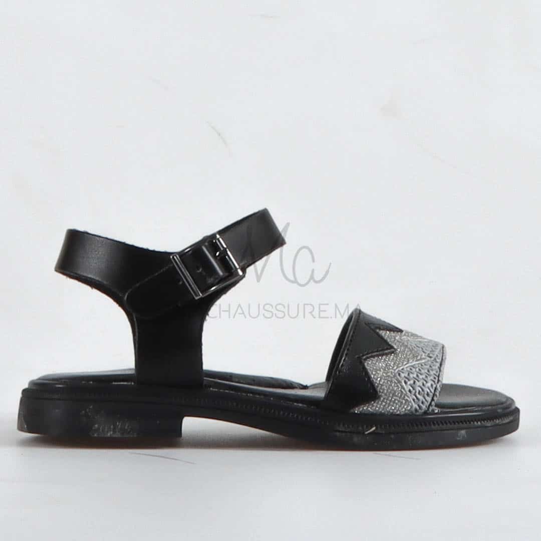 Chloé - Sandales fille en Noir.