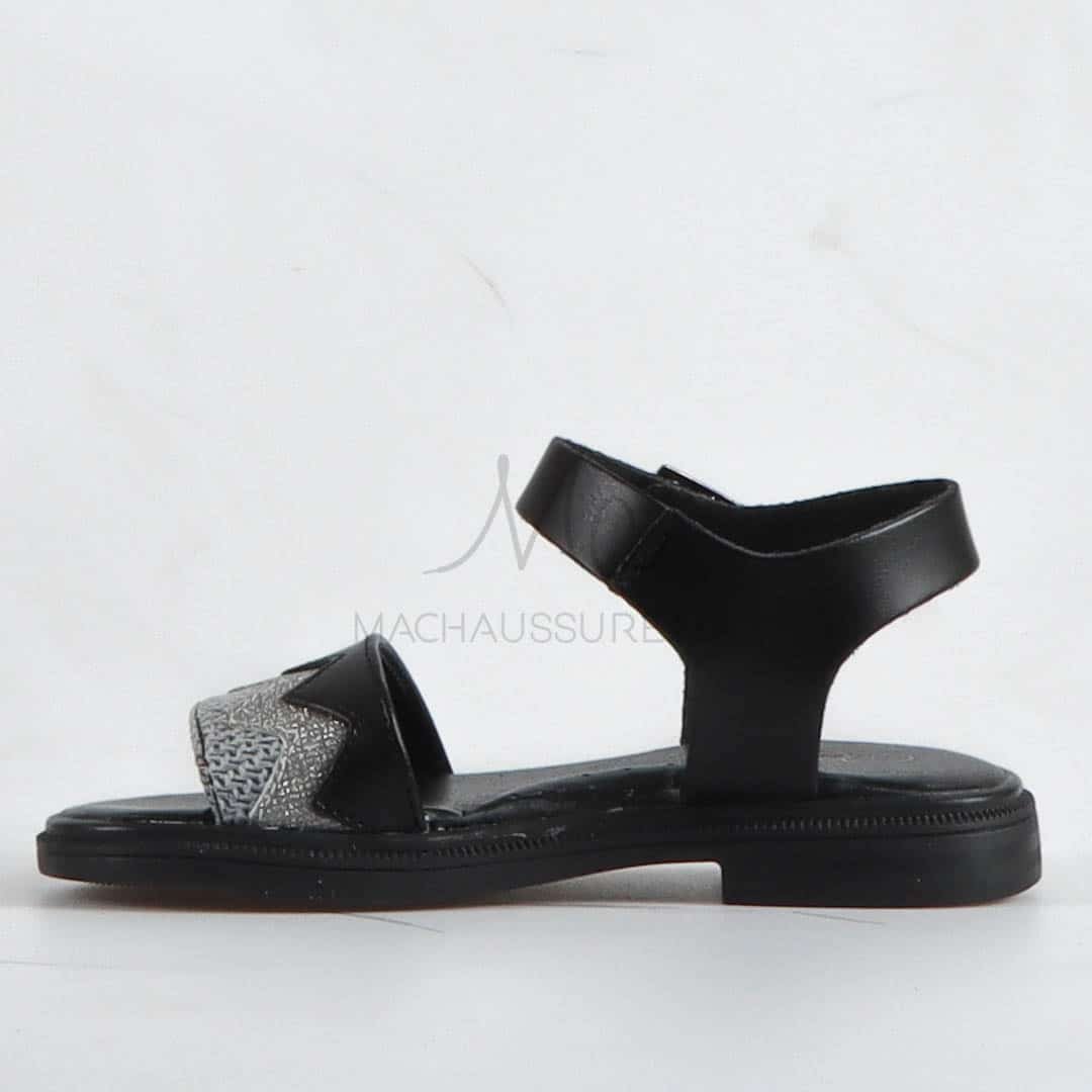 Chloé - Sandales fille en Noir.
