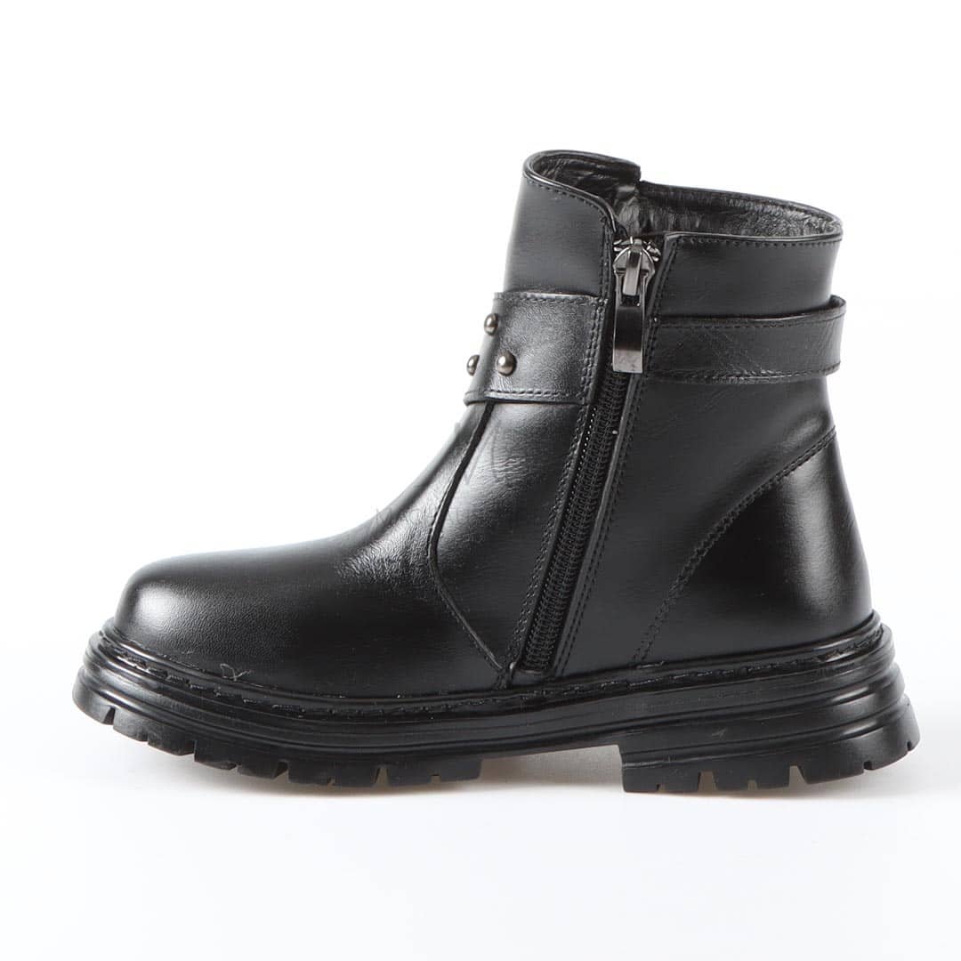 KELLI - Bottines Fille en Noir.