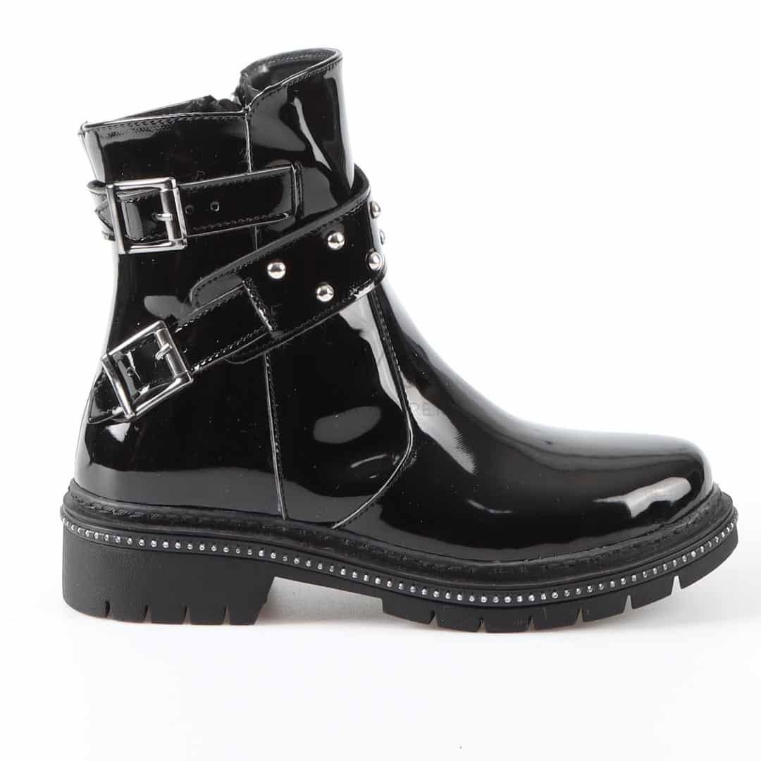 KELLI - Bottines Fille en Noir.