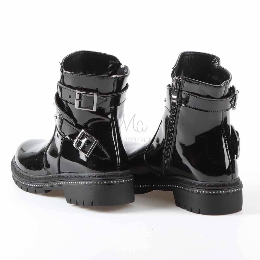 KELLI - Bottines Fille en Noir.