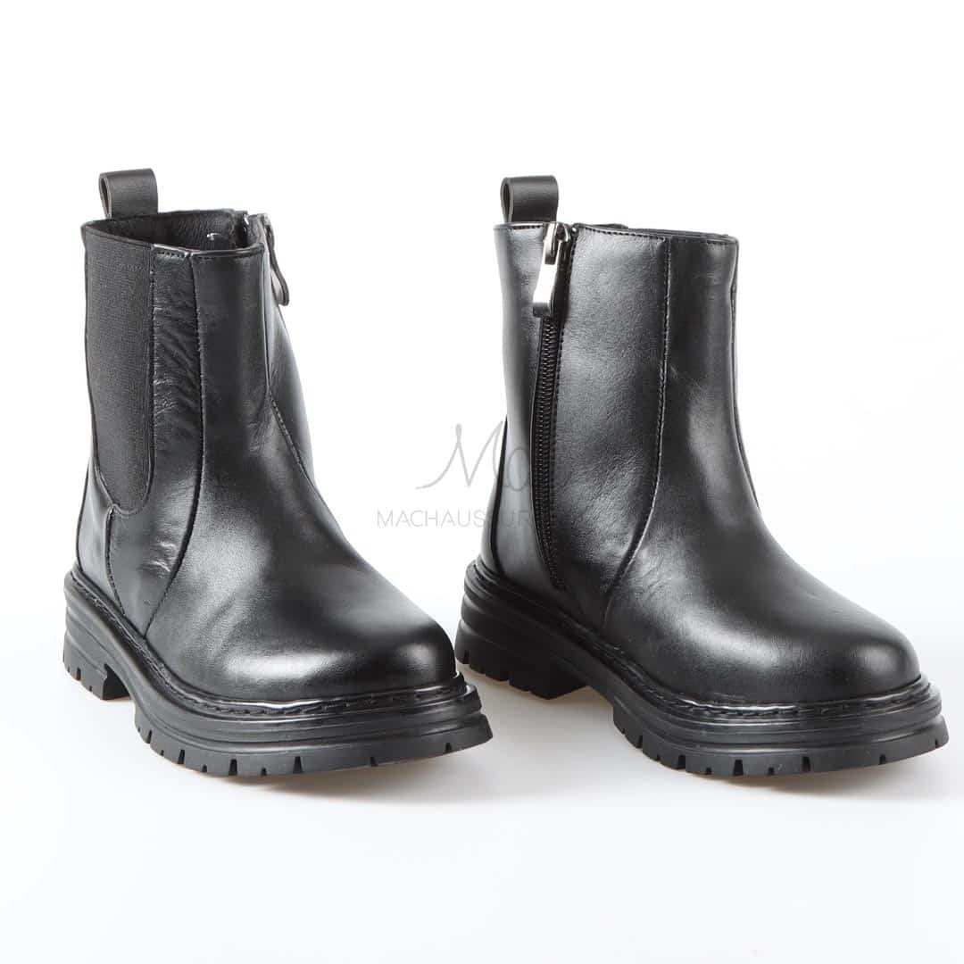 PAULA - Bottines Fille en Noir.
