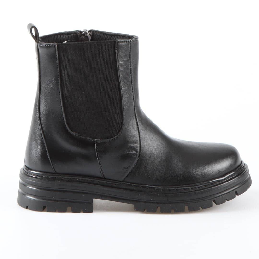 PAULA - Bottines Fille en Noir.