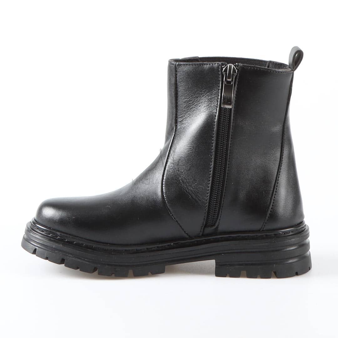 PAULA - Bottines Fille en Noir.