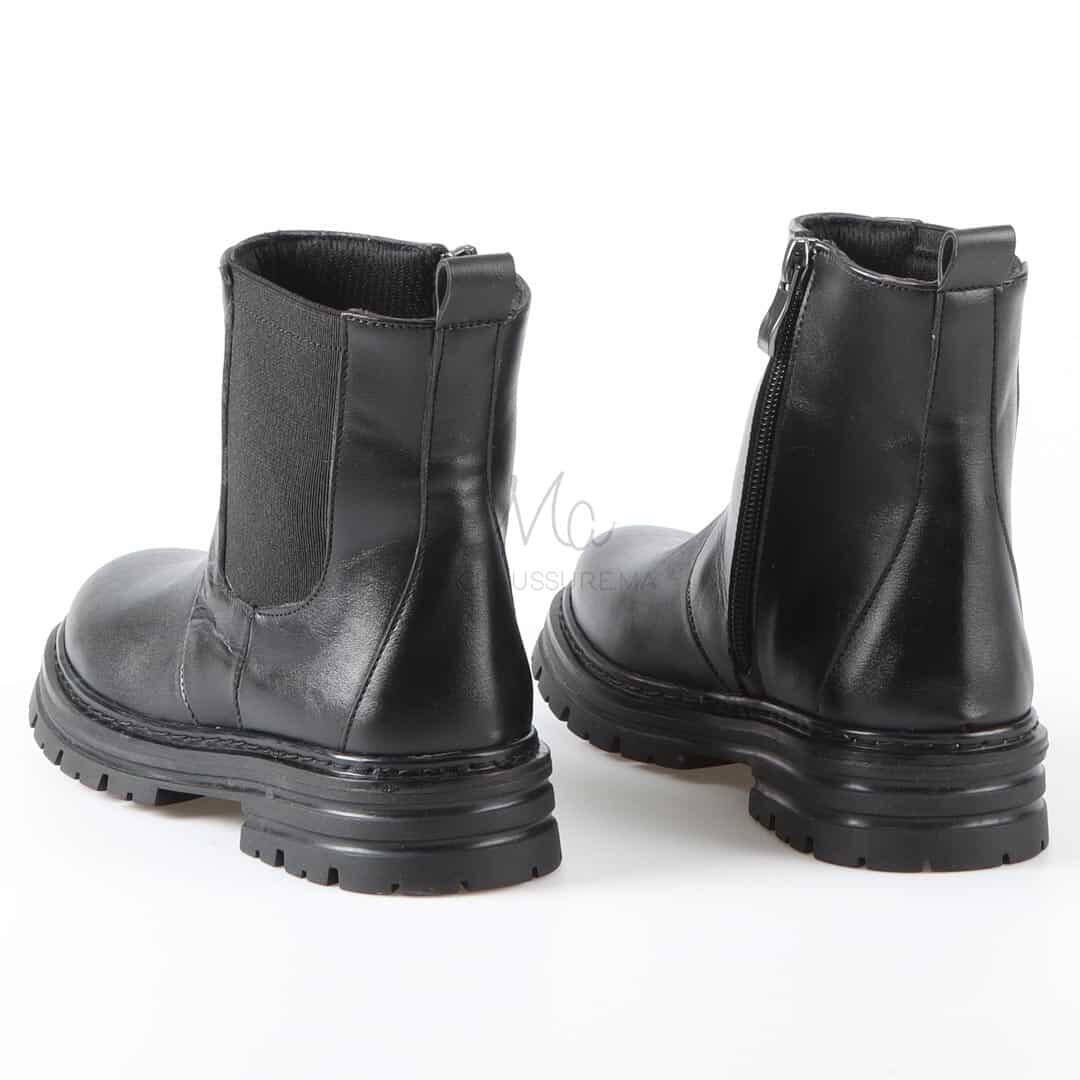 PAULA - Bottines Fille en Noir.