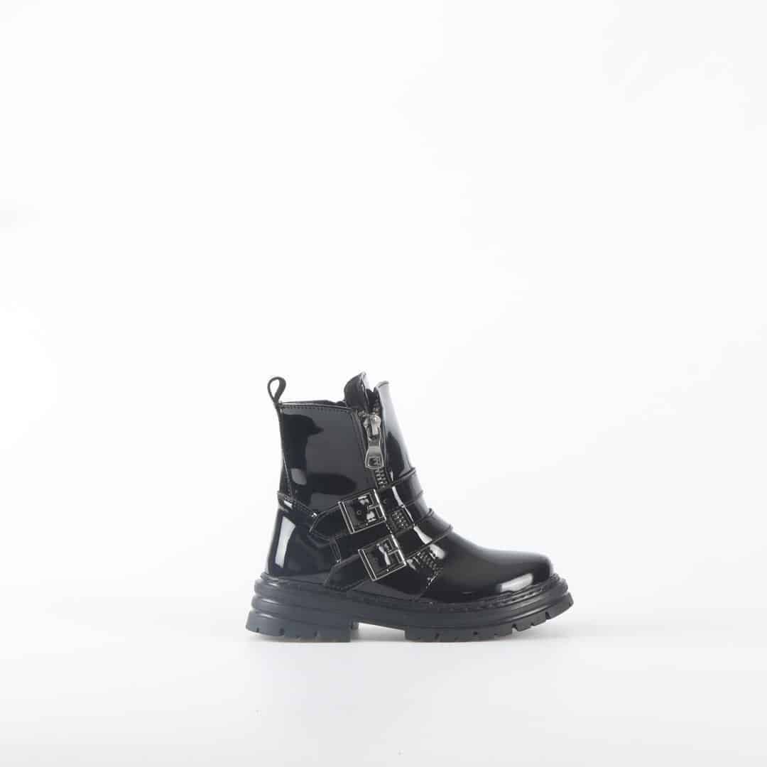 SASHA - Bottines Fille en Noir.