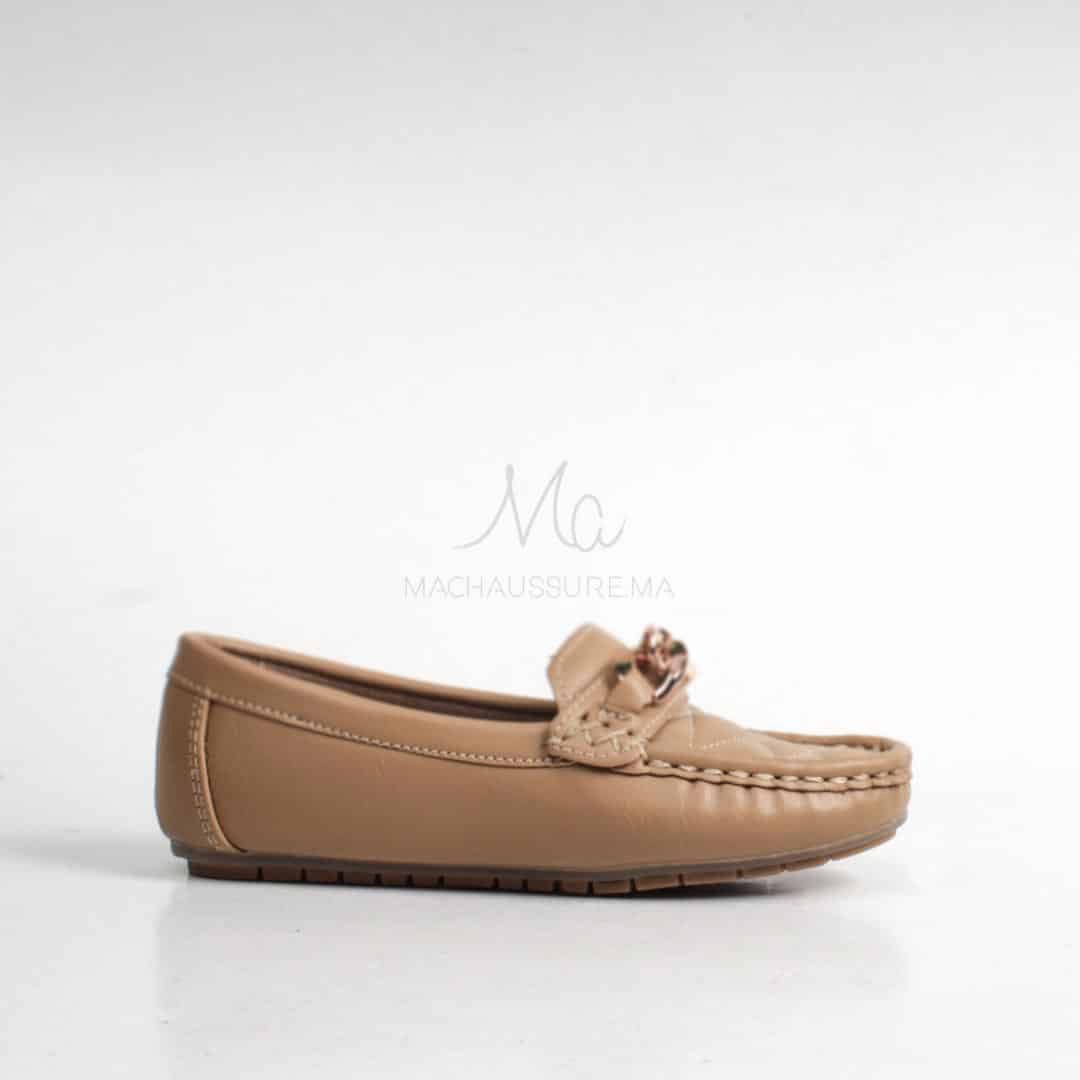 ZENDIA-Ballerines pour fille en Tabac.