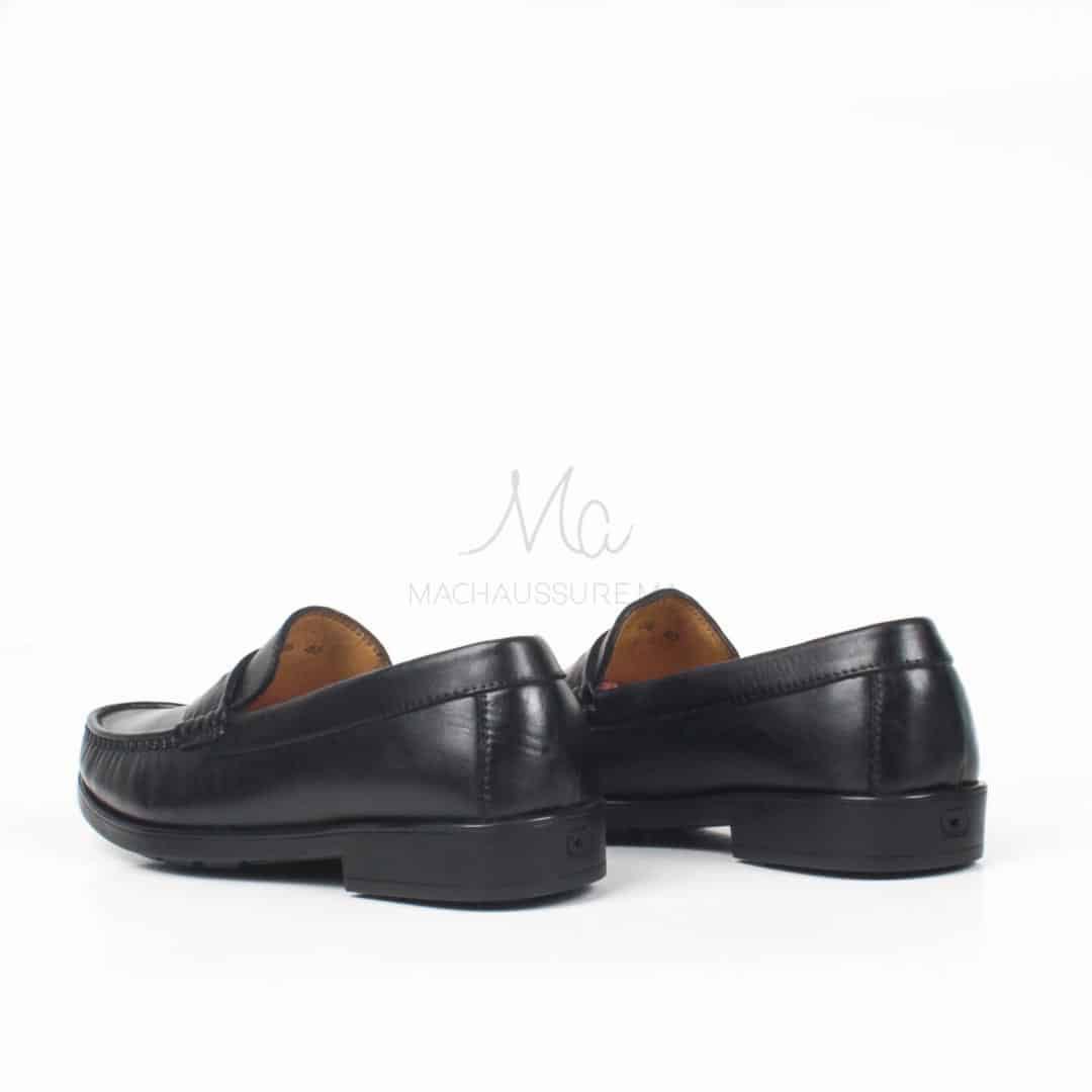 COLLEGE – Mocassins hommes 100% CUIR en Noir.