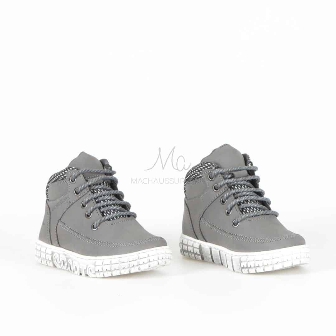 OKLAHOMA - Baskets Enfant en Gris.