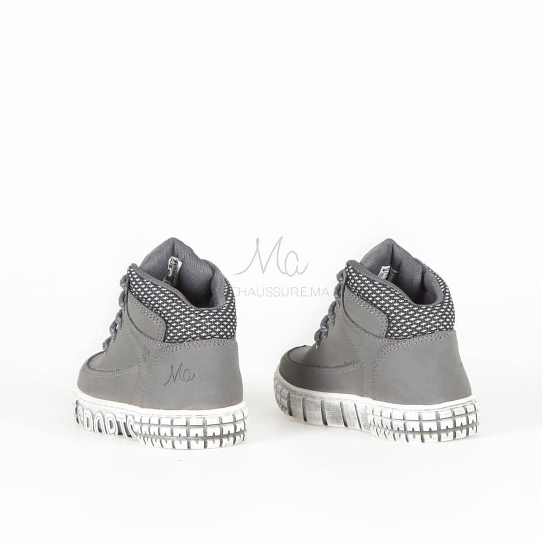 OKLAHOMA - Baskets Enfant en Gris.