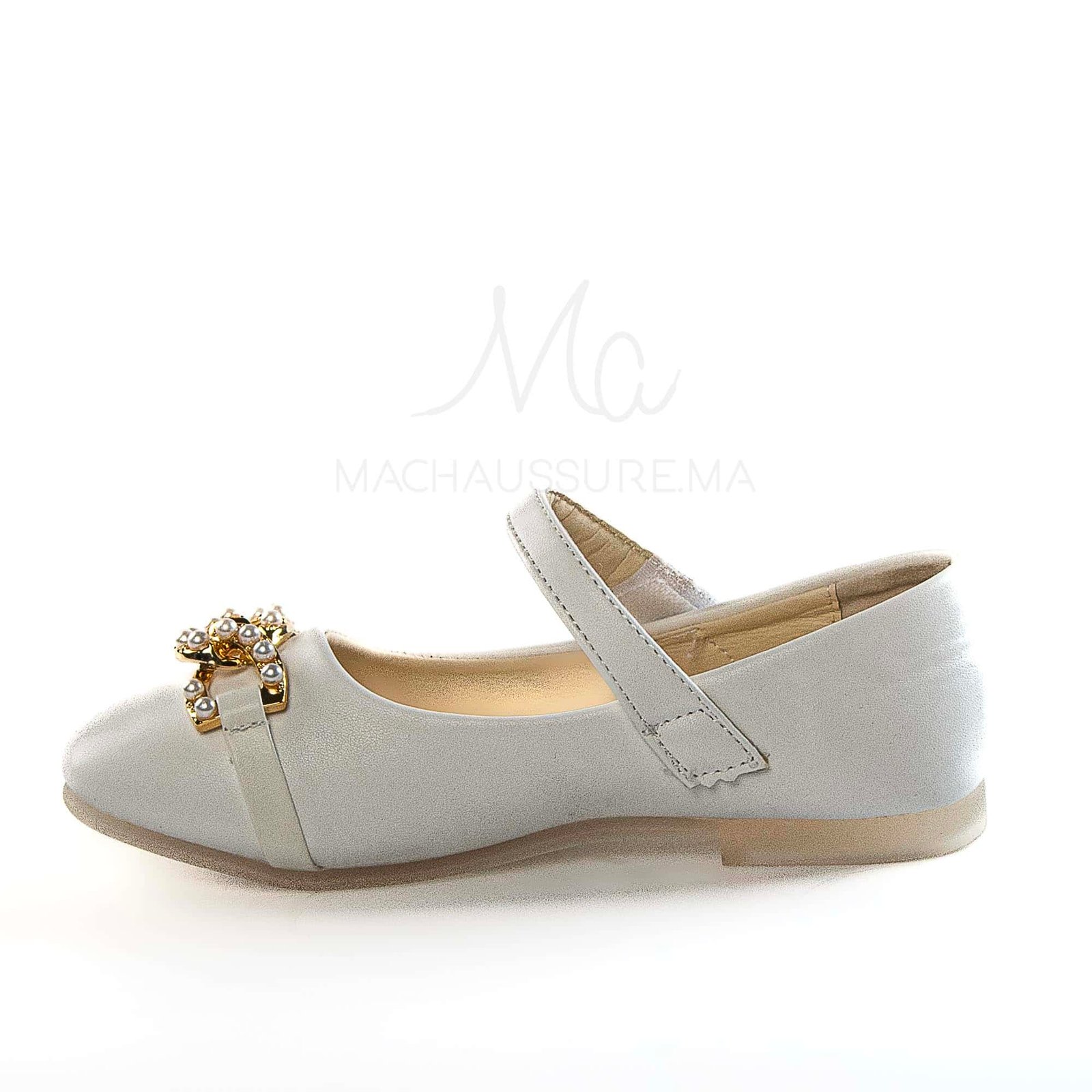 Alvize – Ballerines pour fille en Blanc.