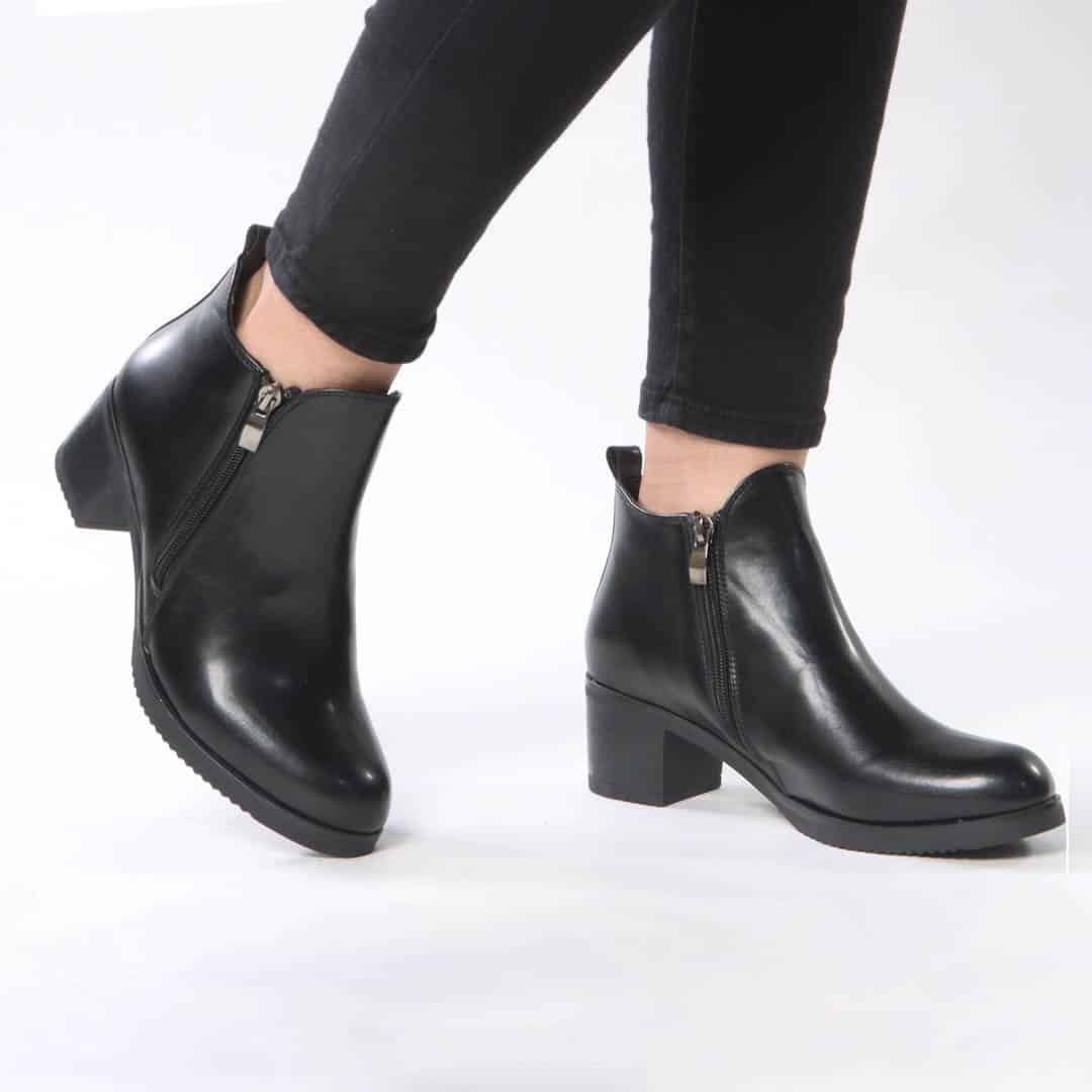 Elise Bottines à talon- Noir.