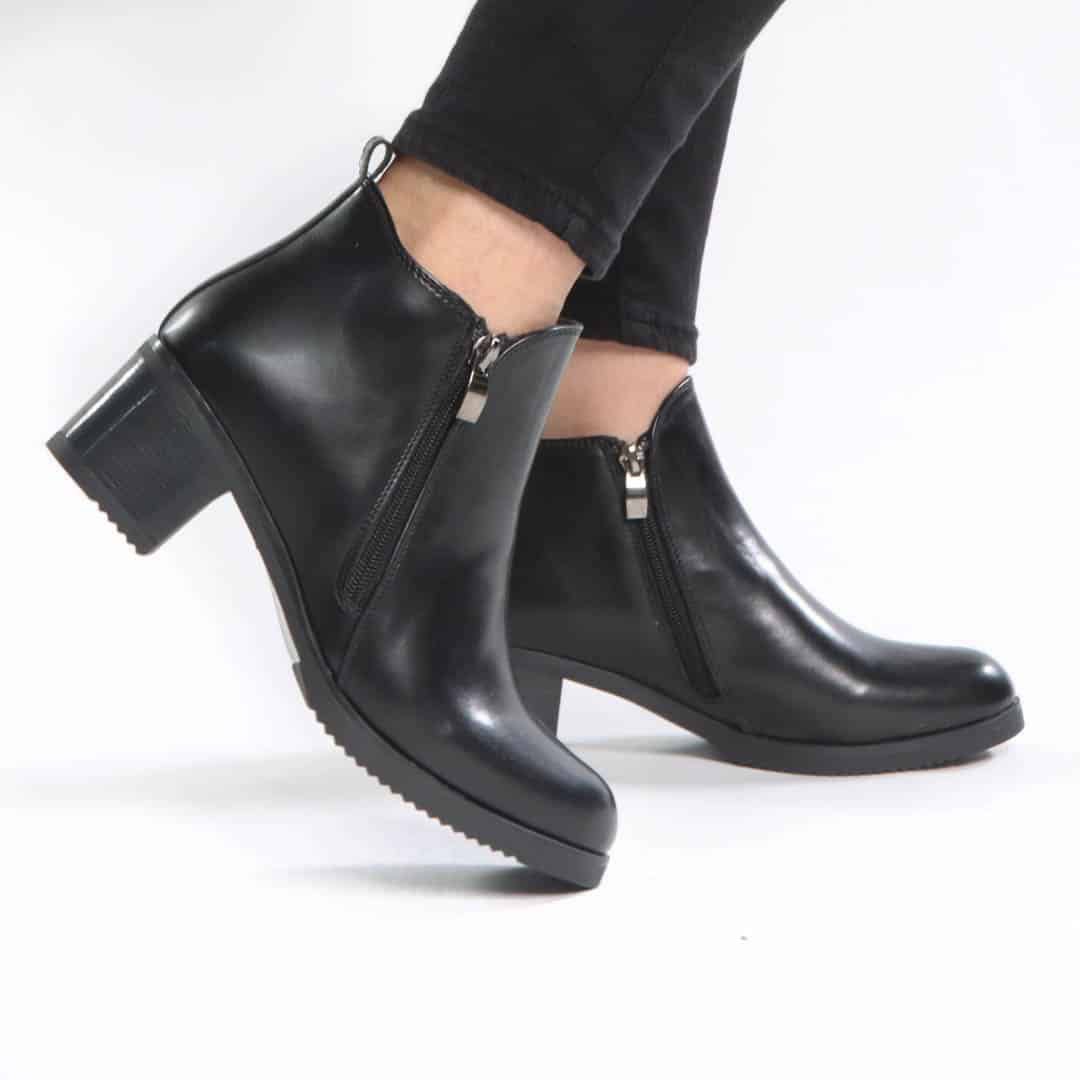 Elise Bottines à talon- Noir.