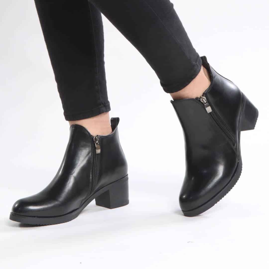 Elise Bottines à talon- Noir.