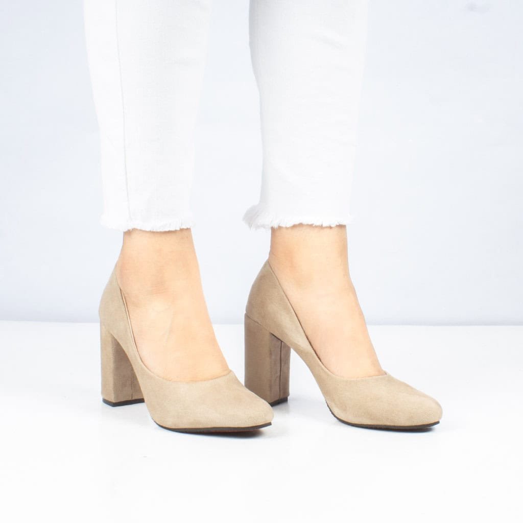 Classy Escarpin à Talon - Beige.