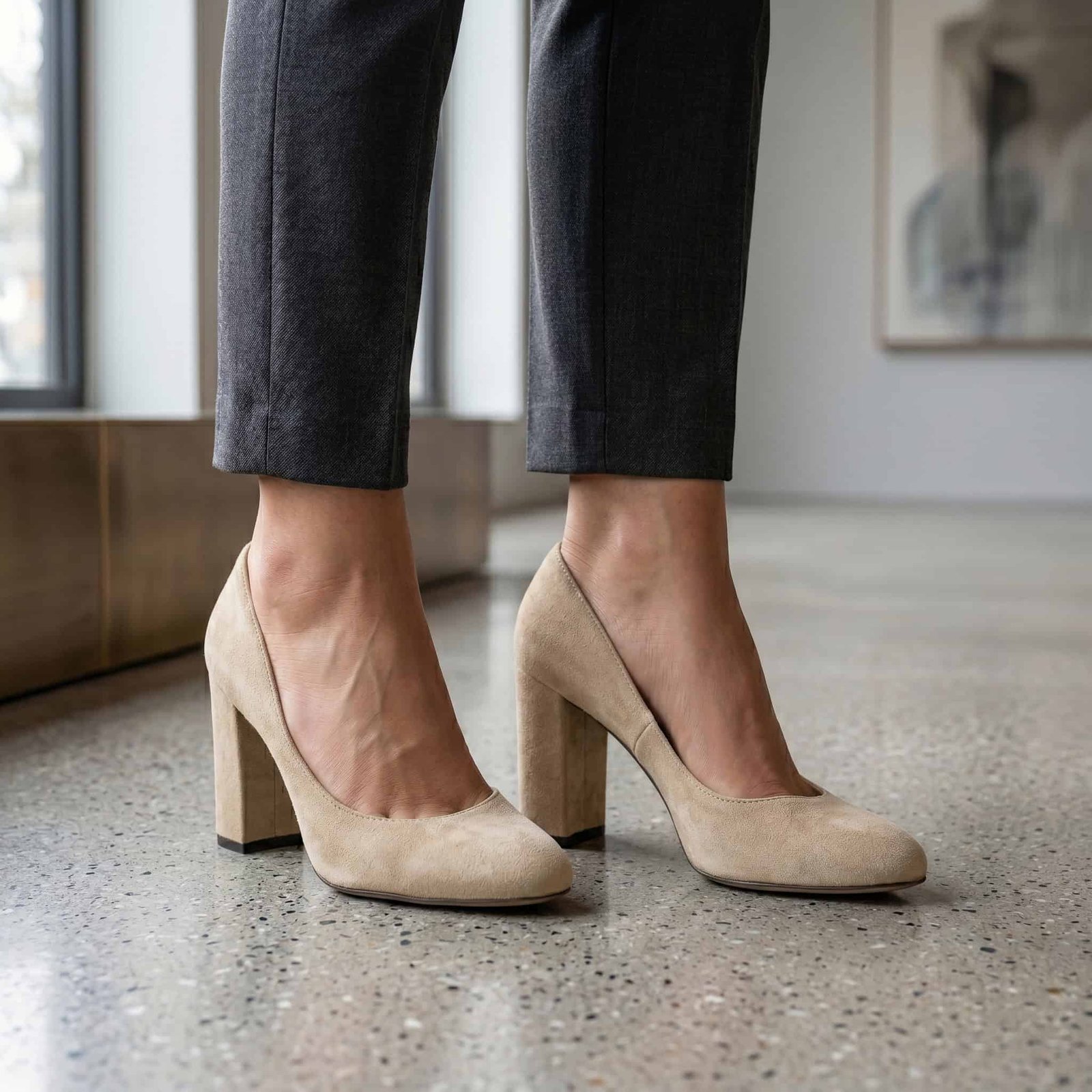 Classy Escarpin à Talon - Beige.