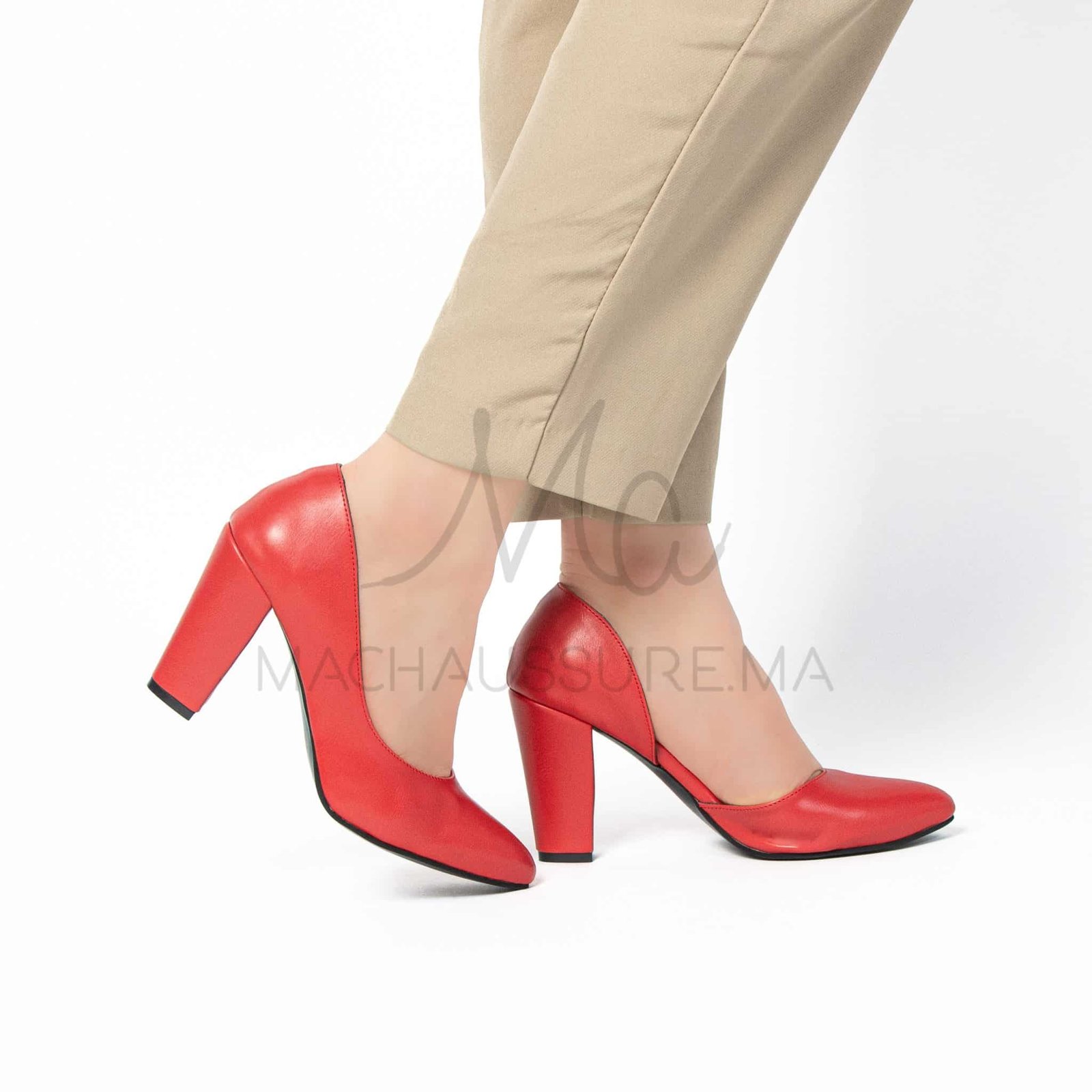 Lofty Escarpin à Talon – Rouge.