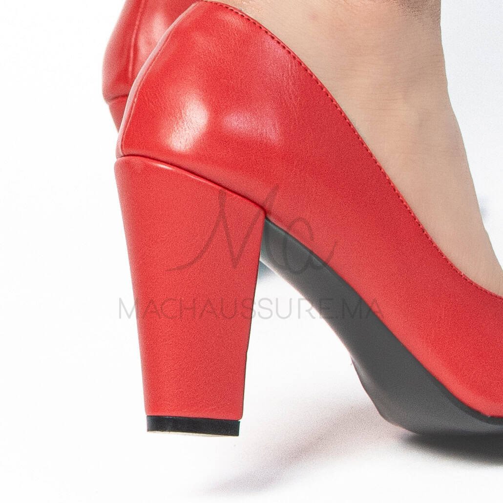Lofty Escarpin à Talon – Rouge.