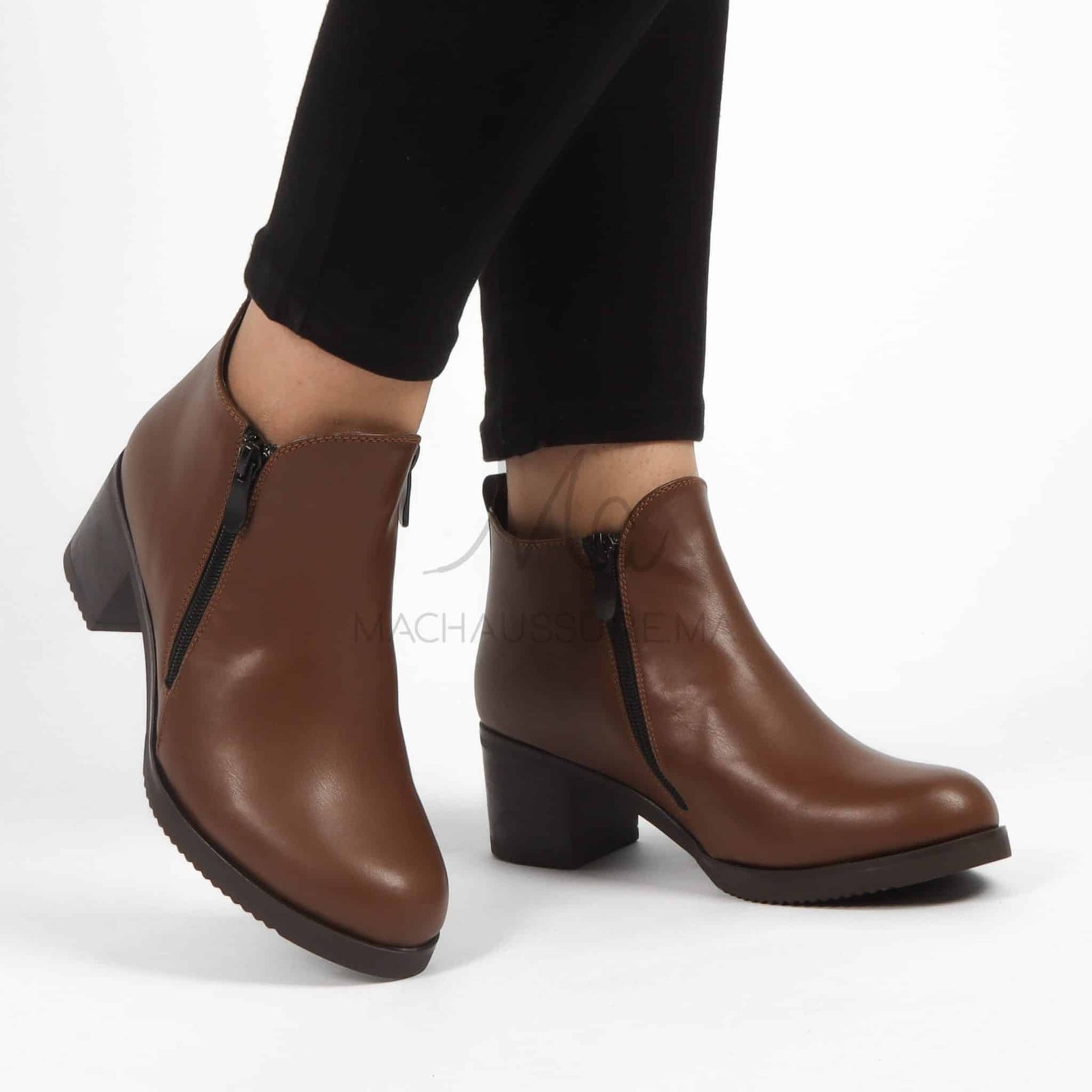 Elise Bottines à talon - Tabac.